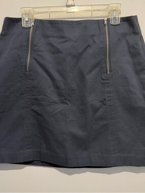 Loft Outlet French Blue Front Double Zipper Skirt Women’s 12P